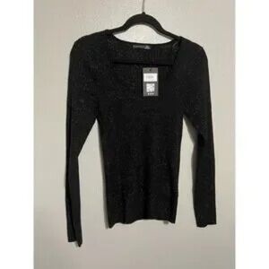 Elegant Black V-Neck Sweater